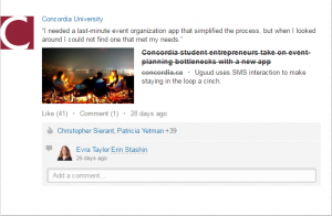 Université Concordia influente sur les médias sociaux