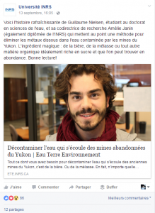 INRS top université médias sociaux