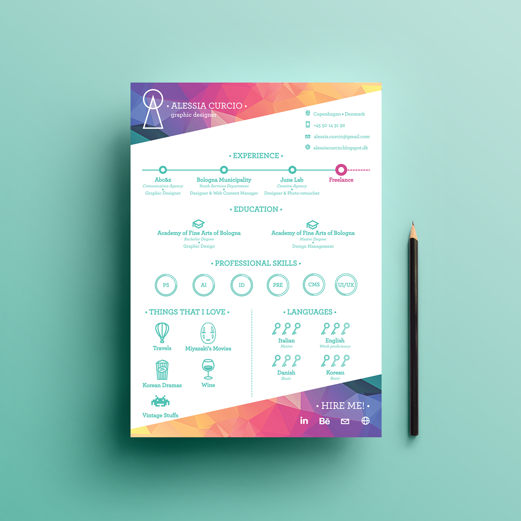 Academos - CV design